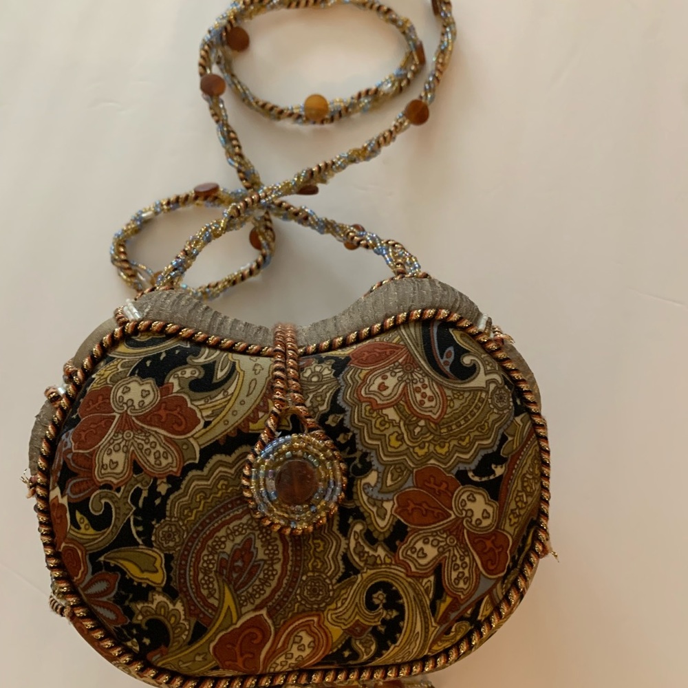 Olive Green Mary Frances Beaded Bag - Picture 2 of 5